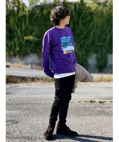 CAMP7（キャンプセブン）の「【CAMP7】フロントロゴクルースウェット（スウェット・メンズ・ベージュ/パープル/ブラック・M/L/S/XL）」の20枚目の写真