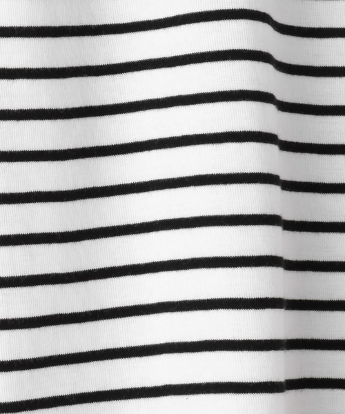 Honeys（ハニーズ）の「オーガニックＵネックＴシャツ（Tシャツ/カットソー・レディース・ブラック/ネイビー/オフホワイト/ベージュ×ブラック/ホワイト×ブラック・LL/L/M）」の16枚目の写真