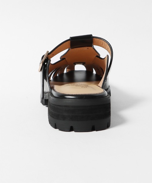 美品 アルテサノス Tストラップ メッシュ グルカ レザー ブラック 36 ARTESANOS/アルテサノス レザー グルカサンダル（サンダル