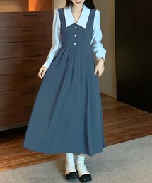 Amulet | 襟付きドッキングワンピース(ワンピース)