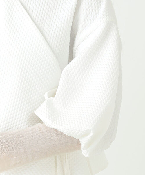 CAROLINA GLASER（カロリナ グレイサー）の「Aya × CAROLINA GLASER / カシュクール トップス（シャツ/ブラウス・レディース・ブラック/ホワイト・ONE SIZE）」の9枚目の写真