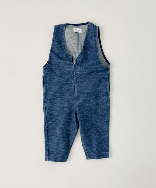 ARCH & LINE（アーチアンドライン）の「ジャージーデニム サロペット（サロペット/オーバーオール・キッズ・ブルー/ネイビー・XXS/XS）」の7枚目の写真