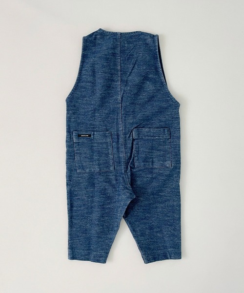 ARCH & LINE（アーチアンドライン）の「ジャージーデニム サロペット（サロペット/オーバーオール・キッズ・ブルー/ネイビー・XXS/XS）」の4枚目の写真