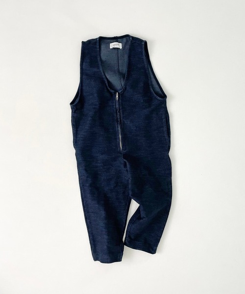 ARCH & LINE（アーチアンドライン）の「ジャージーデニム サロペット（サロペット/オーバーオール・キッズ・ブルー/ネイビー・XXS/XS）」の8枚目の写真