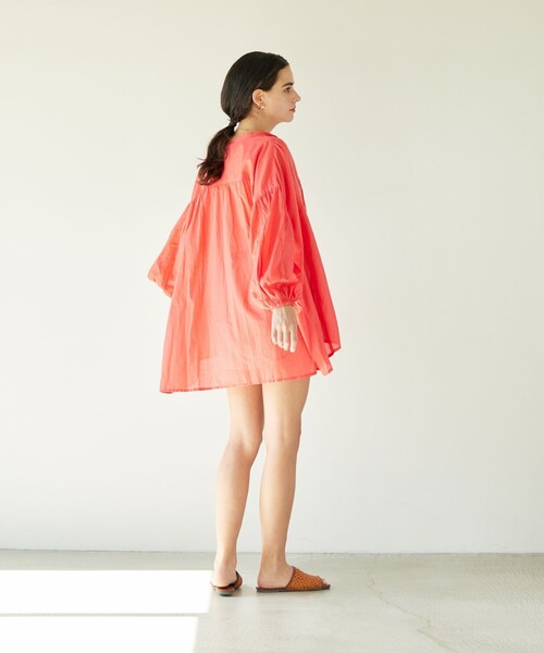 FREAK'S STORE（フリークスストア）の「【限定展開】 インド ボイル スキッパー ブラウス（シャツ/ブラウス・レディース・ブラック/オフホワイト/ブルー/ベージュ/グリーン/コーラルピンク・ﾌﾘ-）」の20枚目の写真