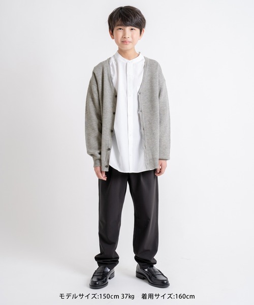 GLAZOS（グラソス）の「オックス・バンドカラー長袖シャツ（シャツ/ブラウス・キッズ・ホワイト/ネイビー/ライトブルー・160cm/170cm/150cm/140cm）」の8枚目の写真