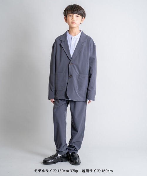 GLAZOS（グラソス）の「オックス・バンドカラー長袖シャツ（シャツ/ブラウス・キッズ・ホワイト/ネイビー/ライトブルー・160cm/170cm/150cm/140cm）」の4枚目の写真