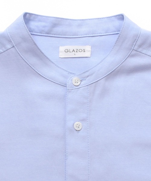 GLAZOS（グラソス）の「オックス・バンドカラー長袖シャツ（シャツ/ブラウス・キッズ・ホワイト/ネイビー/ライトブルー・160cm/170cm/150cm/140cm）」の12枚目の写真