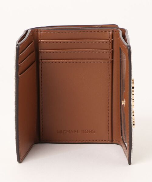 MICHAEL KORS（マイケルコース）の「JET SET TRAVEL コンパクト ウォレット ミディアム - MKシグネチャー（財布・レディース・ホワイト系・FREE）」の8枚目の写真