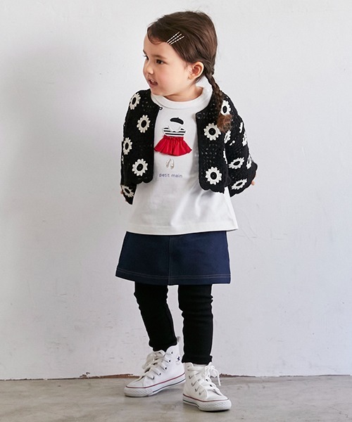 petit main（プティマイン）の「ドレスアップドール長袖Tシャツ（Tシャツ/カットソー・キッズ・ライトピンク/オフホワイト/ネイビー・100cm/120cm/110cm/130cm/90cm/80ｃｍ）」の14枚目の写真