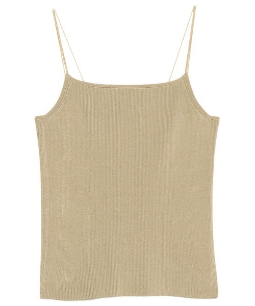 anuans（アニュアンス）の「ダブルストラップニットキャミソール（キャミソール・レディース・ライトベージュ/カーキ/ブラック・FREE）」の5枚目の写真