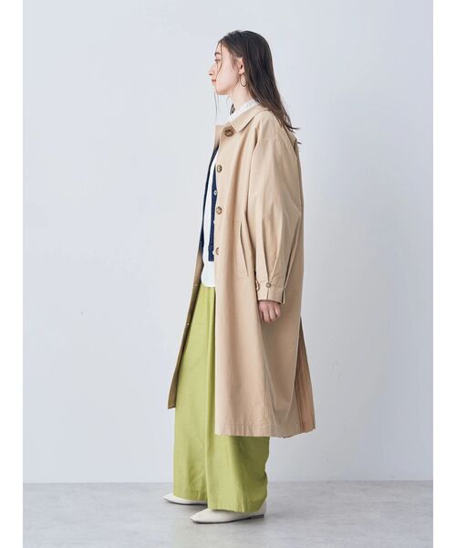 YECCA VECCA（イェッカヴェッカ）の「袖タックデザインステンカラーコート（ステンカラーコート・レディース・ベージュ/ネイビー・FREE）」の19枚目の写真