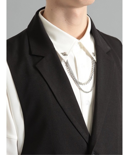 semantic design（セマンティックデザイン）の「セマンティックデザイン サイドベルト テーラーベスト(セットアップ可能)（ベスト・メンズ・ベージュ/ブラック・LARGE/MEDIUM）」の8枚目の写真