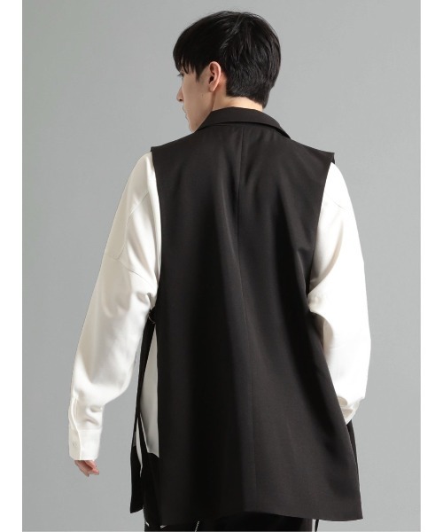 semantic design（セマンティックデザイン）の「セマンティックデザイン サイドベルト テーラーベスト(セットアップ可能)（ベスト・メンズ・ベージュ/ブラック・LARGE/MEDIUM）」の11枚目の写真