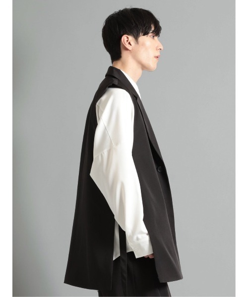 semantic design（セマンティックデザイン）の「セマンティックデザイン サイドベルト テーラーベスト(セットアップ可能)（ベスト・メンズ・ベージュ/ブラック・LARGE/MEDIUM）」の12枚目の写真