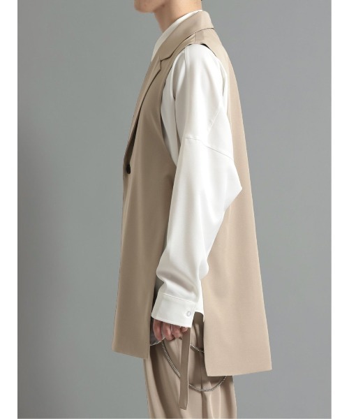 semantic design（セマンティックデザイン）の「セマンティックデザイン サイドベルト テーラーベスト(セットアップ可能)（ベスト・メンズ・ベージュ/ブラック・LARGE/MEDIUM）」の16枚目の写真