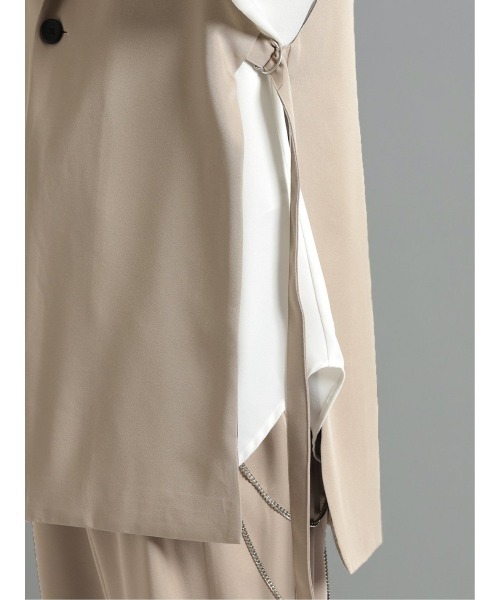 semantic design（セマンティックデザイン）の「セマンティックデザイン サイドベルト テーラーベスト(セットアップ可能)（ベスト・メンズ・ベージュ/ブラック・LARGE/MEDIUM）」の19枚目の写真