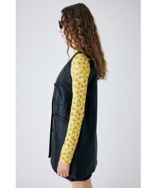 MOUSSY（マウジー）の「BUTTON FRONT F/L ベスト（ベスト・レディース・ブラック/ライトベージュ・FREE）」の5枚目の写真
