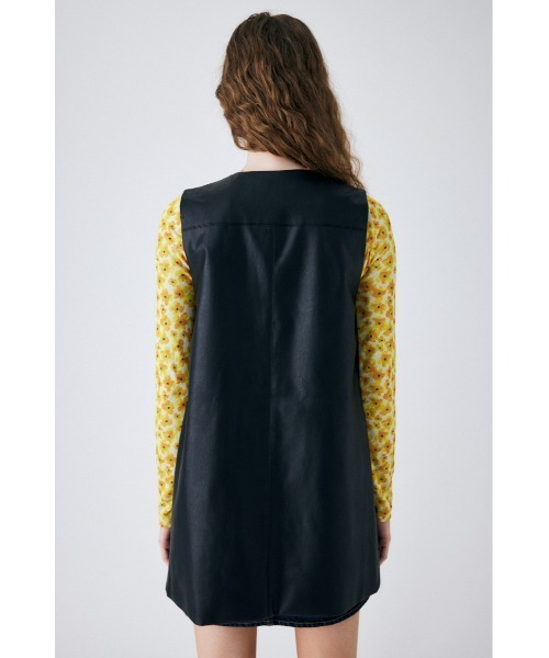 MOUSSY（マウジー）の「BUTTON FRONT F/L ベスト（ベスト・レディース・ブラック/ライトベージュ・FREE）」の6枚目の写真