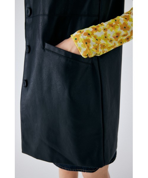 MOUSSY（マウジー）の「BUTTON FRONT F/L ベスト（ベスト・レディース・ブラック/ライトベージュ・FREE）」の8枚目の写真