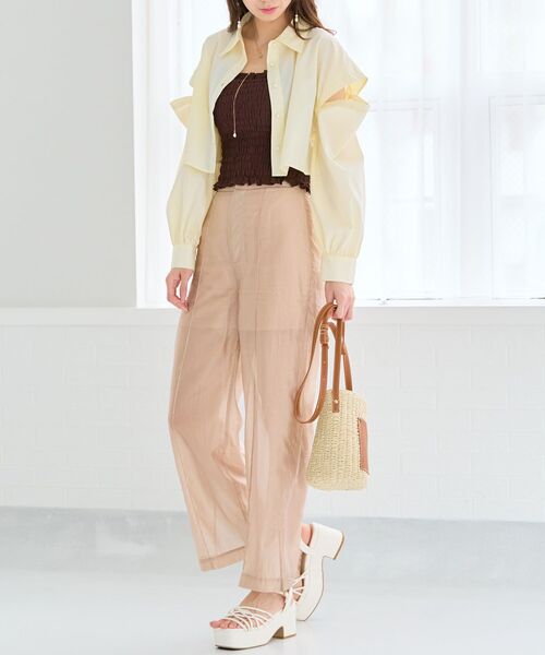 MAJESTIC LEGON（マジェスティックレゴン）の「ふかふかクロスボリュームサンダル（サンダル・レディース・ブラック/ベージュ/アイボリー・SMALL/MEDIUM/LARGE）」の4枚目の写真