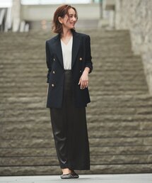 OPAQUE.CLIP | シルキーレザーライク サテンスカート【洗濯機洗い可】(スカート)