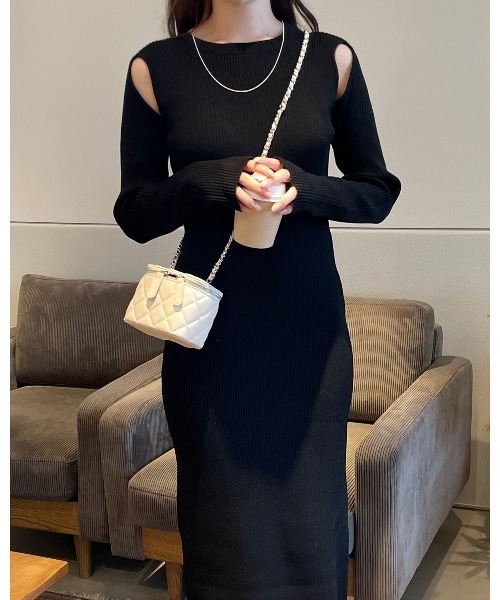 LE MORE（リモア）の「キルティングチェーンミニバッグ（ショルダーバッグ・レディース・ブルー/アイボリー/ブラック/パープル・FREE）」の10枚目の写真