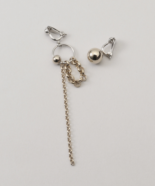 【Justine Clenquet】関税送料込★CECILIA ピアス シルバー セール】【JUSTINE CLENQUET】 LEWIS CLIP-ON:イヤリング(両耳