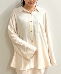 gelato pique（ジェラートピケ）の「レーヨンリネンシャツ（ルームウェア/パジャマ・レディース）」