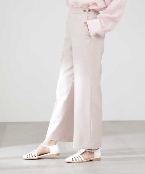 N.(N. Natural Beauty Basic)(エヌエヌナチュラルビューティーベーシック)の「【S Size Line】ドライタッチストレートパンツ(その他パンツ・レディース・ベージュ/ネイビー・MEDIUM/SMALL)」の9枚目の写真