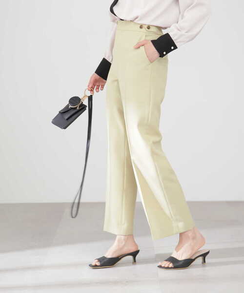 N.(N. Natural Beauty Basic)(エヌエヌナチュラルビューティーベーシック)の「【S Size Line】ドライタッチストレートパンツ(その他パンツ・レディース・ベージュ/ネイビー・MEDIUM/SMALL)」の5枚目の写真