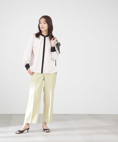 N.(N. Natural Beauty Basic)(エヌエヌナチュラルビューティーベーシック)の「【S Size Line】ドライタッチストレートパンツ(その他パンツ・レディース・ベージュ/ネイビー・MEDIUM/SMALL)」の20枚目の写真