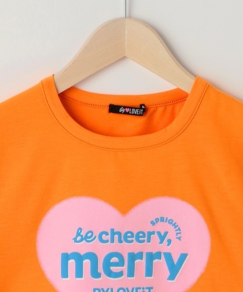 by LOVEiT(バイラビット)の「ハートチビT(Tシャツ/カットソー・キッズ・オフホワイト/ライム/ラベンダー/オレンジ・150cm/120cm/140cm/160cm/130cm)」の8枚目の写真