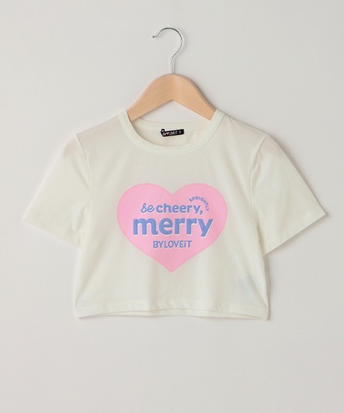 by LOVEiT(バイラビット)の「ハートチビT(Tシャツ/カットソー・キッズ・オフホワイト/ライム/ラベンダー/オレンジ・150cm/120cm/140cm/160cm/130cm)」の15枚目の写真