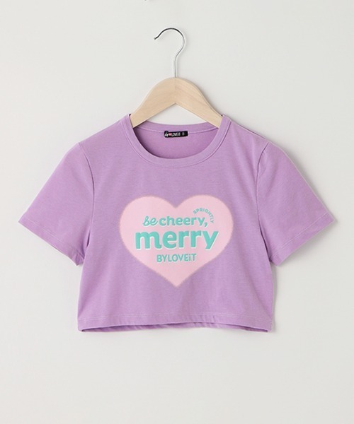 by LOVEiT(バイラビット)の「ハートチビT(Tシャツ/カットソー・キッズ・オフホワイト/ライム/ラベンダー/オレンジ・150cm/120cm/140cm/160cm/130cm)」の16枚目の写真