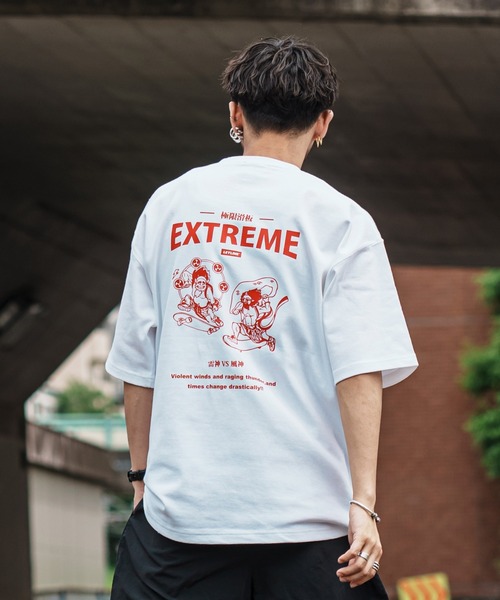 Leyline(レイライン)の「【Leyline】Fujin raijin tee(Tシャツ/カットソー・メンズ・ブラック/ホワイト・MEDIUM/LARGE/X-LARGE)」の1枚目の写真