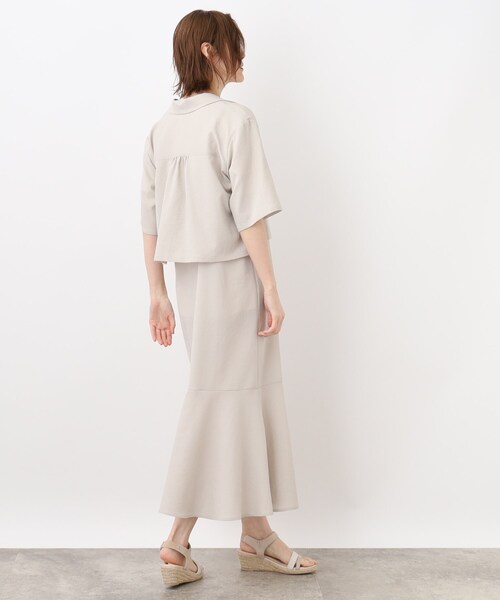 grove（グローブ）の「◆簡単に洒落見えスタイルが叶う！ボレロジャケット×キャミワンピースセット（アンサンブル・レディース・ブルー/ブラック/ライトベージュ・02/03/04/01/05）」の6枚目の写真