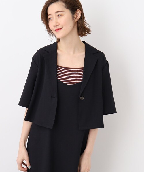 grove（グローブ）の「◆簡単に洒落見えスタイルが叶う！ボレロジャケット×キャミワンピースセット（アンサンブル・レディース・ブルー/ブラック/ライトベージュ・02/03/04/01/05）」の15枚目の写真