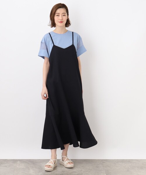 grove（グローブ）の「◆簡単に洒落見えスタイルが叶う！ボレロジャケット×キャミワンピースセット（アンサンブル・レディース・ブルー/ブラック/ライトベージュ・02/03/04/01/05）」の16枚目の写真