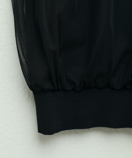 natural couture（ナチュラルクチュール）の「チュール×ニットレイヤードプルオーバー（タンクトップ・レディース・ライトグレー/ブラック/ベージュ/オフホワイト/ミント・FREE）」の15枚目の写真