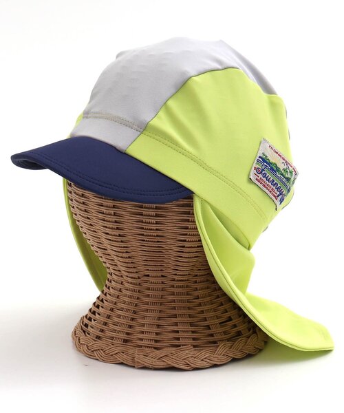 BREEZE（ブリーズ）の「【UVカット】日よけ付きスイムキャップ（スイムグッズ・キッズ・オフホワイト/ネイビー/ミント/ピンク/レインボー・50/56）」の5枚目の写真