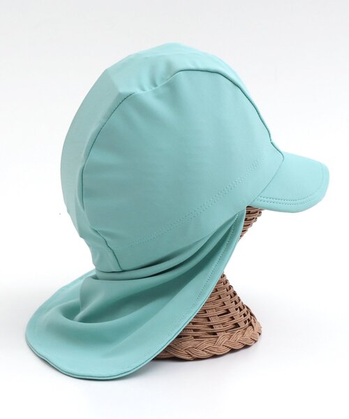 BREEZE（ブリーズ）の「【UVカット】日よけ付きスイムキャップ（スイムグッズ・キッズ・オフホワイト/ネイビー/ミント/ピンク/レインボー・50/56）」の6枚目の写真