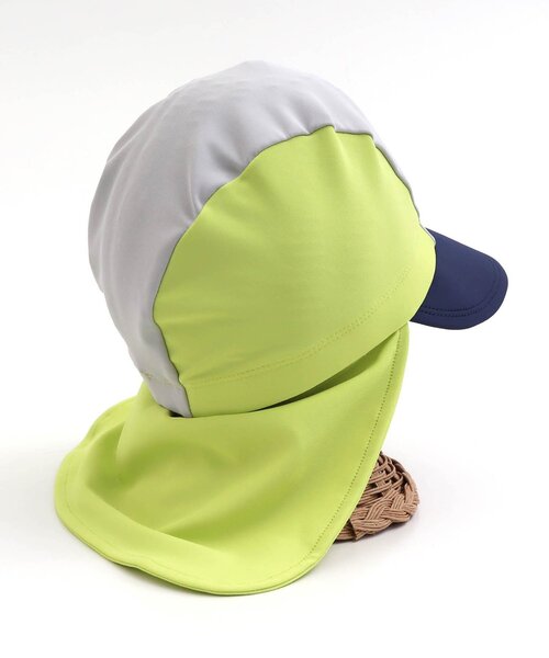 BREEZE（ブリーズ）の「【UVカット】日よけ付きスイムキャップ（スイムグッズ・キッズ・オフホワイト/ネイビー/ミント/ピンク/レインボー・50/56）」の10枚目の写真