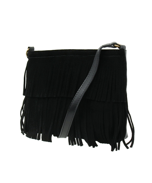 SHIPS for women（シップスフォーウィメン）の「★★コンビフリンジポシェット（ショルダーバッグ・レディース・ブラック/ベージュ/ゴールド・ONE SIZE）」の5枚目の写真