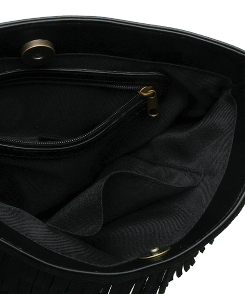 SHIPS for women（シップスフォーウィメン）の「★★コンビフリンジポシェット（ショルダーバッグ・レディース・ブラック/ベージュ/ゴールド・ONE SIZE）」の9枚目の写真