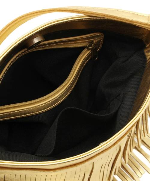 SHIPS for women（シップスフォーウィメン）の「★★コンビフリンジポシェット（ショルダーバッグ・レディース・ブラック/ベージュ/ゴールド・ONE SIZE）」の12枚目の写真