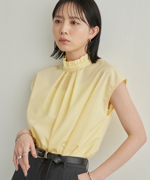 Aunt Marie's(アントマリーズ)の「2WAYフリルノースリーブブラウス(シャツ/ブラウス・レディース・ブラック/ブルー/ホワイト/イエロー・FREE)」の9枚目の写真