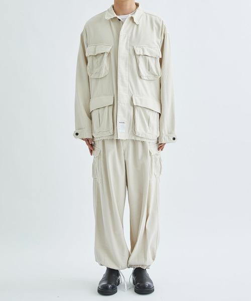 FACCIES(ファチーズ)の「【FACCIES/ファッチーズ】Silk Nep Fatigue JK(ミリタリージャケット・メンズ・カーキ/キナリ・1/2)」の6枚目の写真
