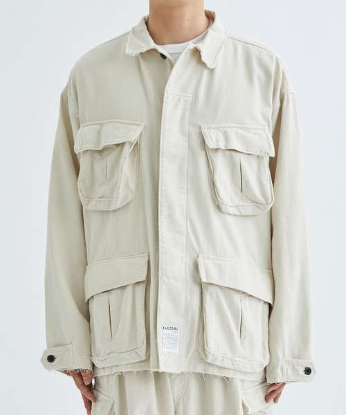 FACCIES(ファチーズ)の「【FACCIES/ファッチーズ】Silk Nep Fatigue JK(ミリタリージャケット・メンズ・カーキ/キナリ・1/2)」の19枚目の写真
