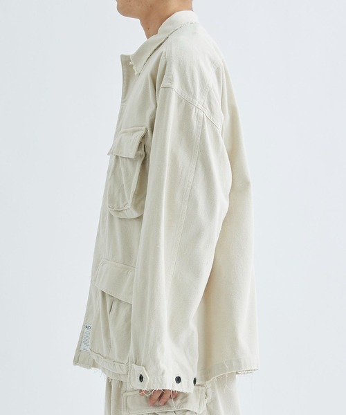 FACCIES(ファチーズ)の「【FACCIES/ファッチーズ】Silk Nep Fatigue JK(ミリタリージャケット・メンズ・カーキ/キナリ・1/2)」の10枚目の写真